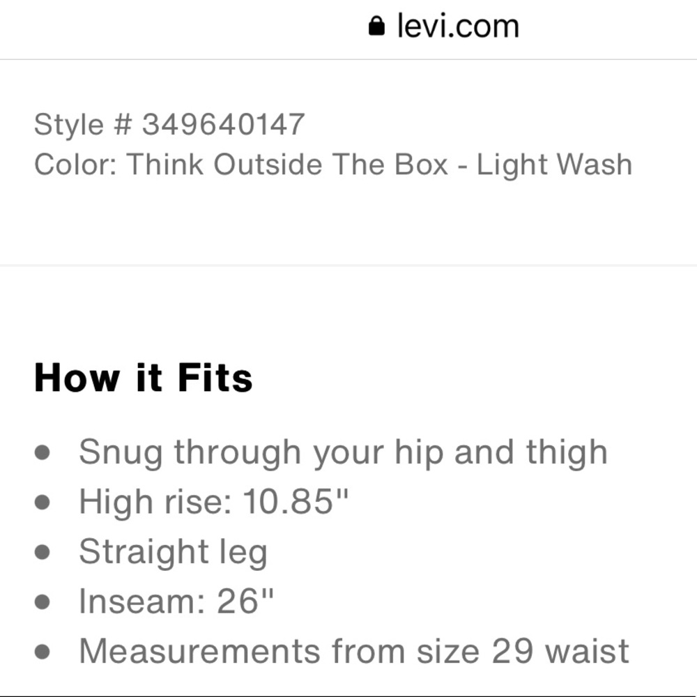 SALE! ⭐️ Levi’s Wedgie Straight Leg high rise light wash Jean - 26” inseam - Picture 15 of 16